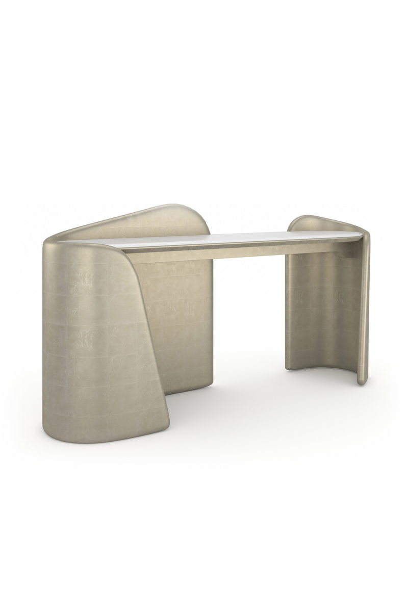 Oval Frosted Glass Console | Caracole Bauble | Oroatrade.com