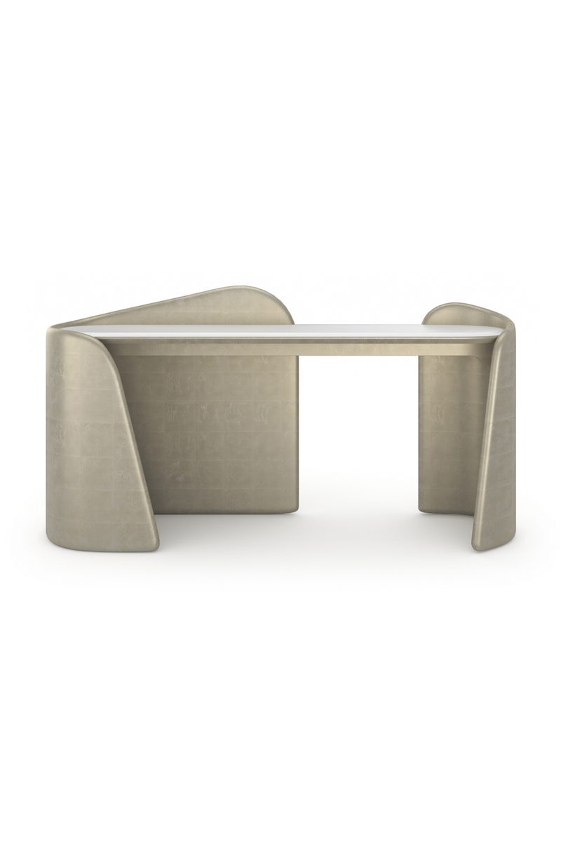 Oval Frosted Glass Console | Caracole Bauble | Oroatrade.com
