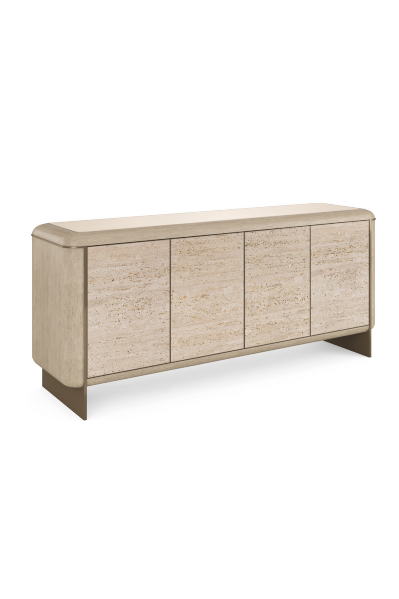 Travertine 4-Door Sideboard | Caracole Mojave | Oroatrade.com