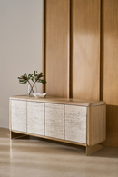 Travertine 4-Door Sideboard | Caracole Mojave | Oroatrade.com