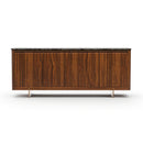 Smoked Walnut 4-Door Sideboard | Caracole Altura