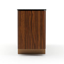 Smoked Walnut 4-Door Sideboard | Caracole Altura