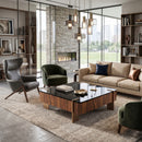 Square Walnut Cocktail Table | Caracole Altura