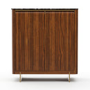 Smoked Walnut 2-Door Cabinet | Caracole Altura