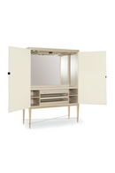 Carved White Modern Bar Cabinet | Caracole Palms Up! | Oroatrade.com