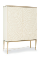 Carved White Modern Bar Cabinet | Caracole Palms Up! | Oroatrade.com