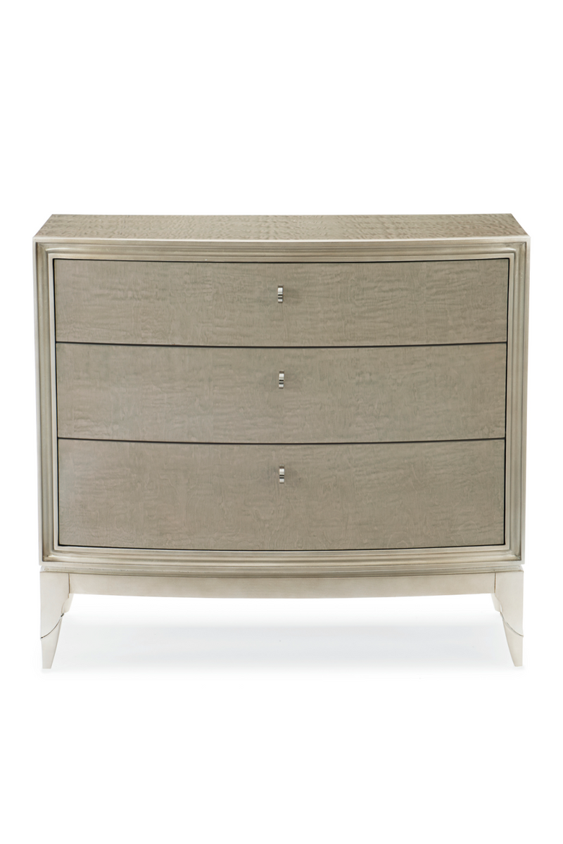 Silver Leaf 3-Drawer Nightstand | Caracole Rise And Shine | Oroatrade.com