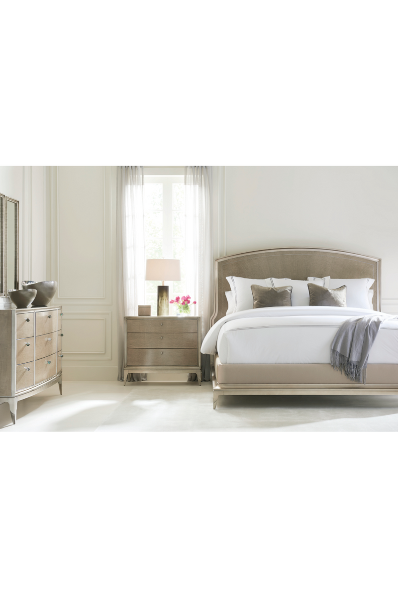 Silver Leaf 3-Drawer Nightstand | Caracole Rise And Shine | Oroatrade.com