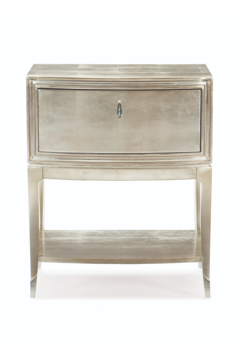 Silver Leaf Minimalist Nightstand | Caracole Shining Star | Oroatrade.com