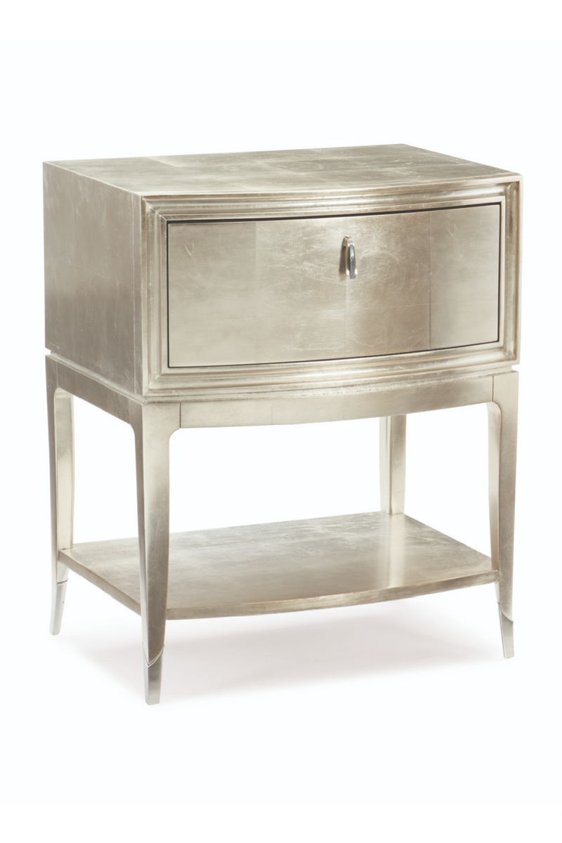 Silver Leaf Minimalist Nightstand | Caracole Shining Star | Oroatrade.com