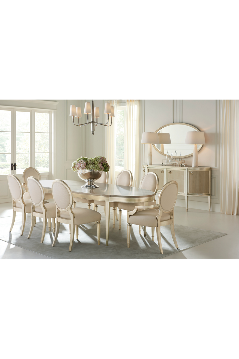 Silver Leaf Oval Dining Table | Caracole A House Favorite | Oroatrade.com