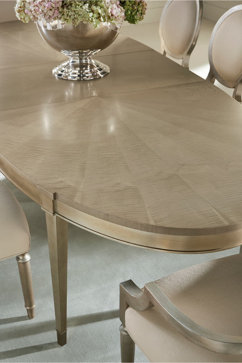 Silver Leaf Oval Dining Table | Caracole A House Favorite | Oroatrade.com