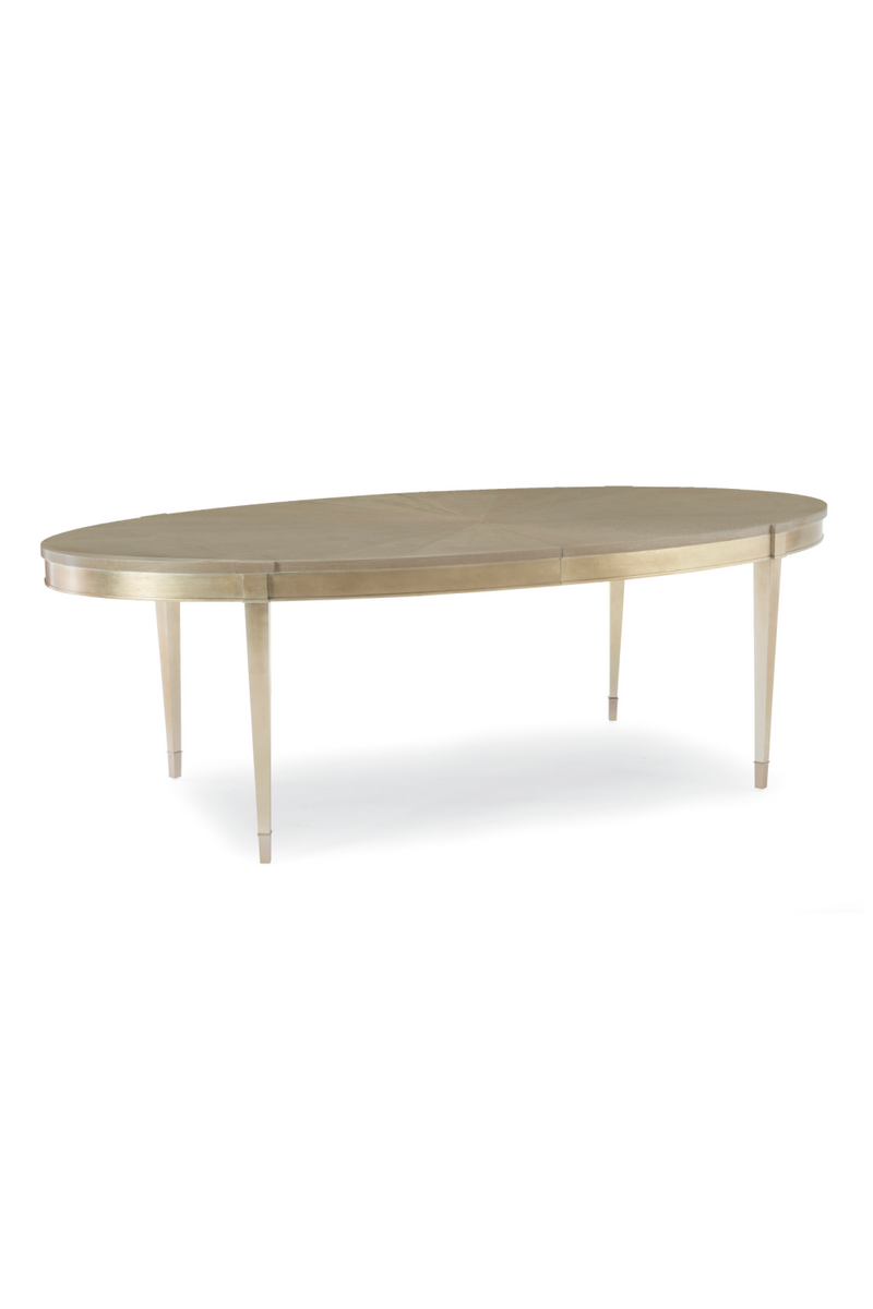 Silver Leaf Oval Dining Table | Caracole A House Favorite | Oroatrade.com