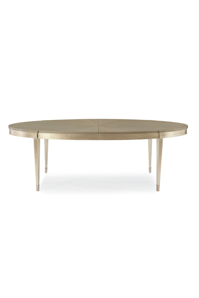 Silver Leaf Oval Dining Table | Caracole A House Favorite | Oroatrade.com