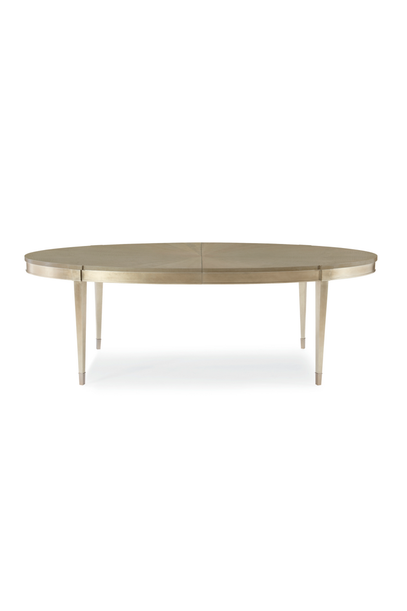 Silver Leaf Oval Dining Table | Caracole A House Favorite | Oroatrade.com