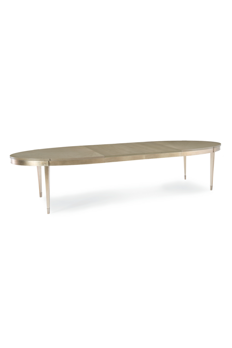 Silver Leaf Oval Dining Table | Caracole A House Favorite | Oroatrade.com