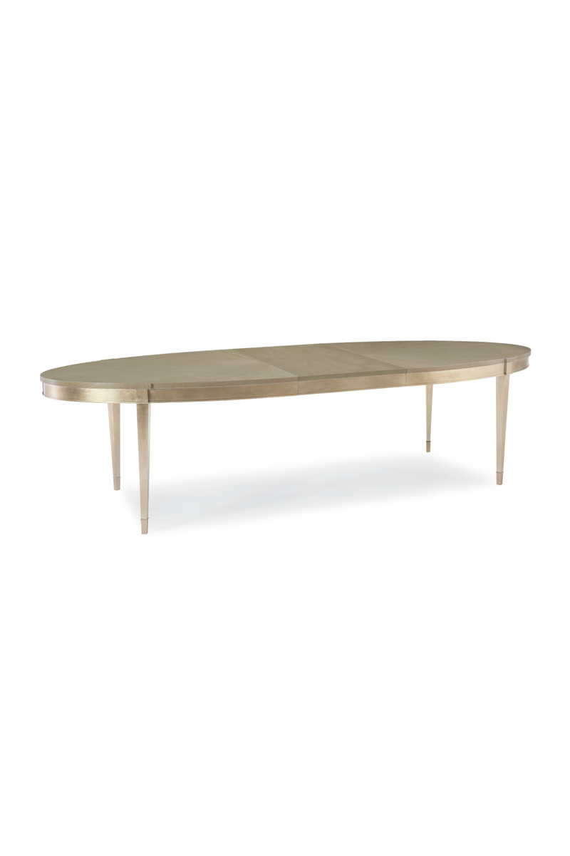 Silver Leaf Oval Dining Table | Caracole A House Favorite | Oroatrade.com