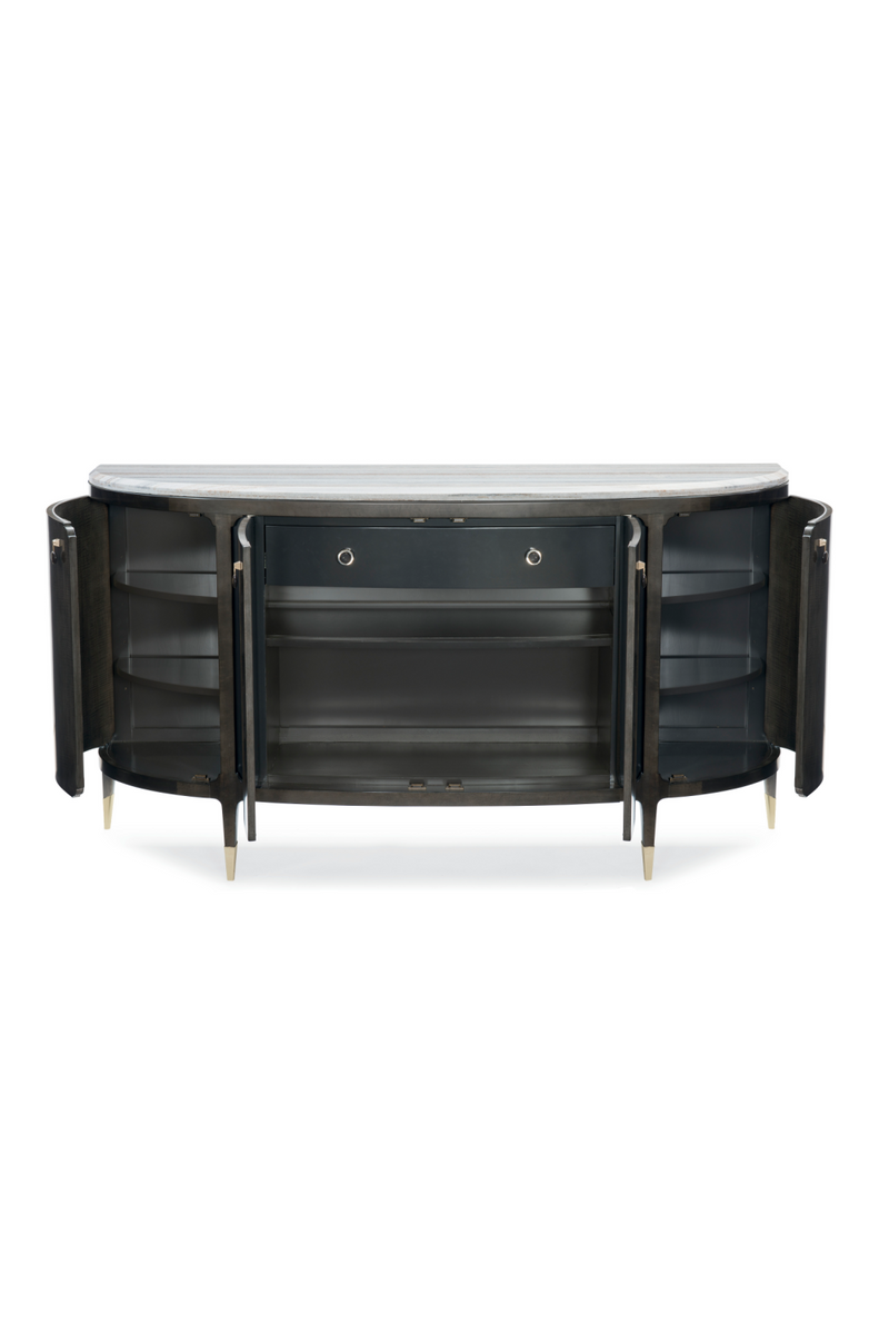 Black 4-Door Console Table | Caracole Serve Yourself | Oroatrade.com