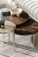 Gold Leaf Round Side Table | Caracole Honey Bunch | Oroatrade.com