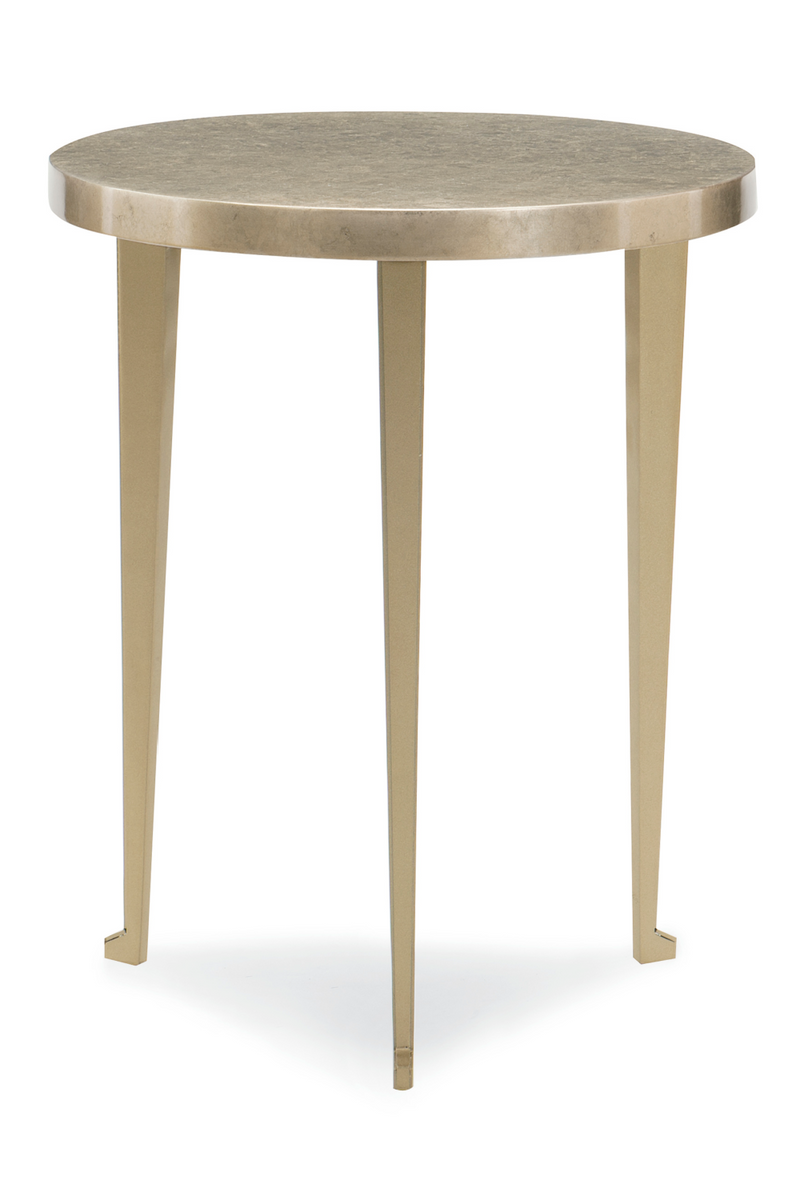 Gold Leaf Round Side Table | Caracole Honey Bunch | Oroatrade.com