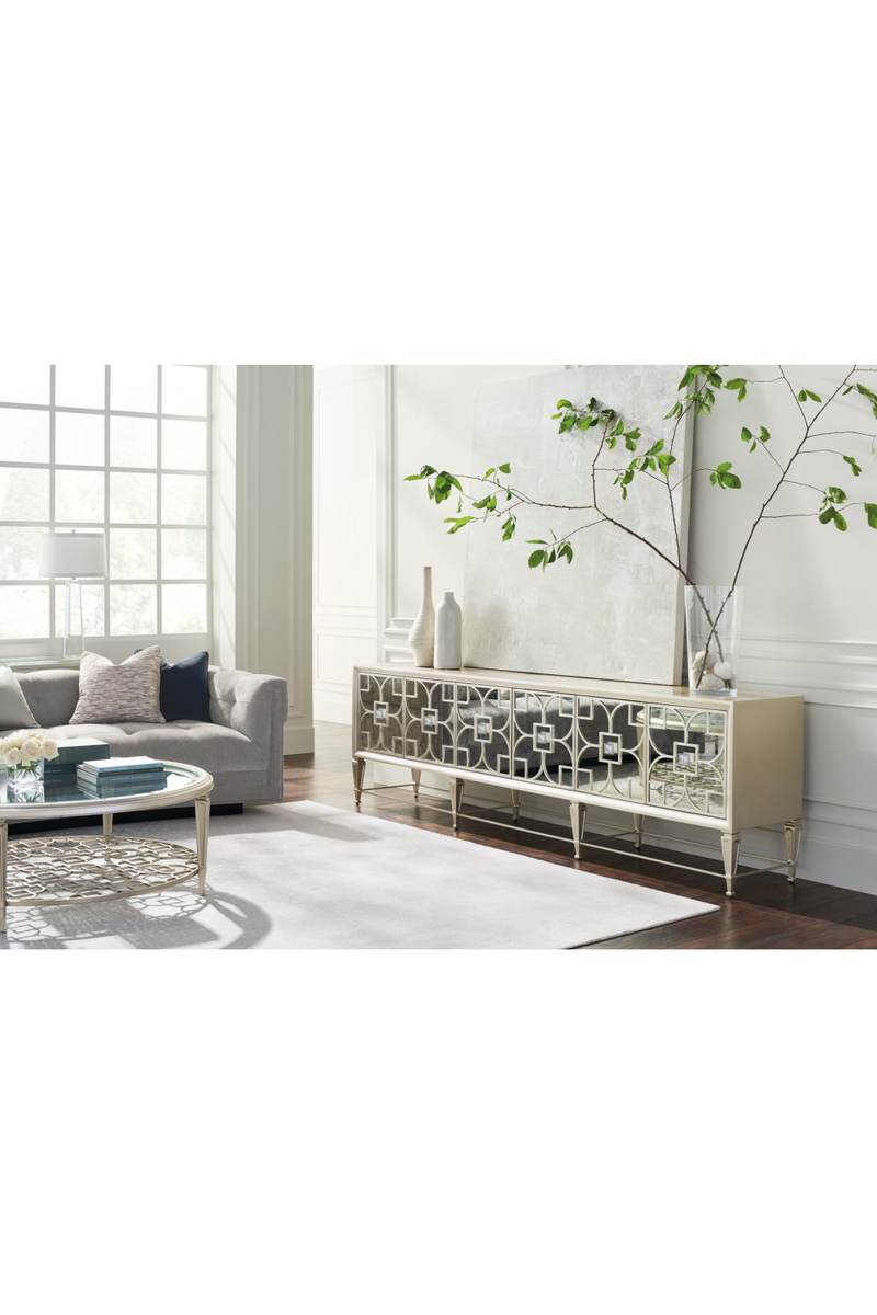 Bevelled Glass Coffee Table | Caracole Social Gathering | Oroatrade.com