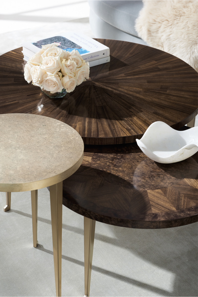Round Wooden Coffee Table | Caracole A Whole Bunch | Oroatrade.com