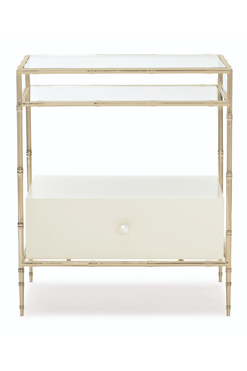 Bamboo Motif Modern Nightstand | Caracole Give It A Reed | Oroatrade.com