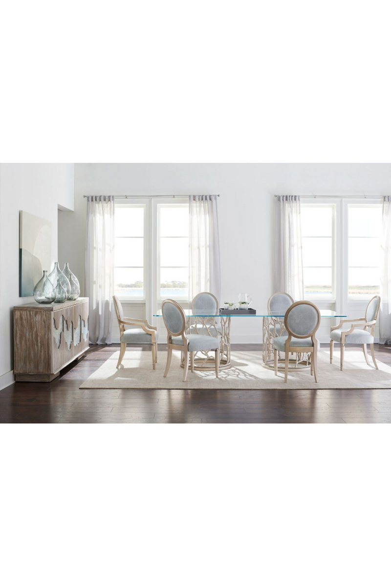 Glass Modern Dining Table | Caracole Around The Reef | Oroatrade.com
