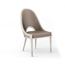 Taupe Cutout Back Dining Chair | Caracole