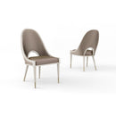 Taupe Cutout Back Dining Chair | Caracole