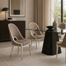 Taupe Cutout Back Dining Chair | Caracole