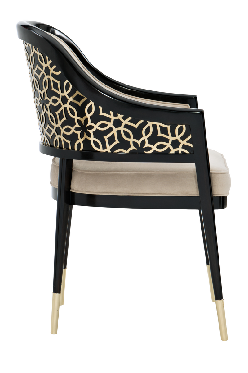 Arabesque Fretwork Dining Chair | Caracole Club Member At The Table | Oroatrade.com