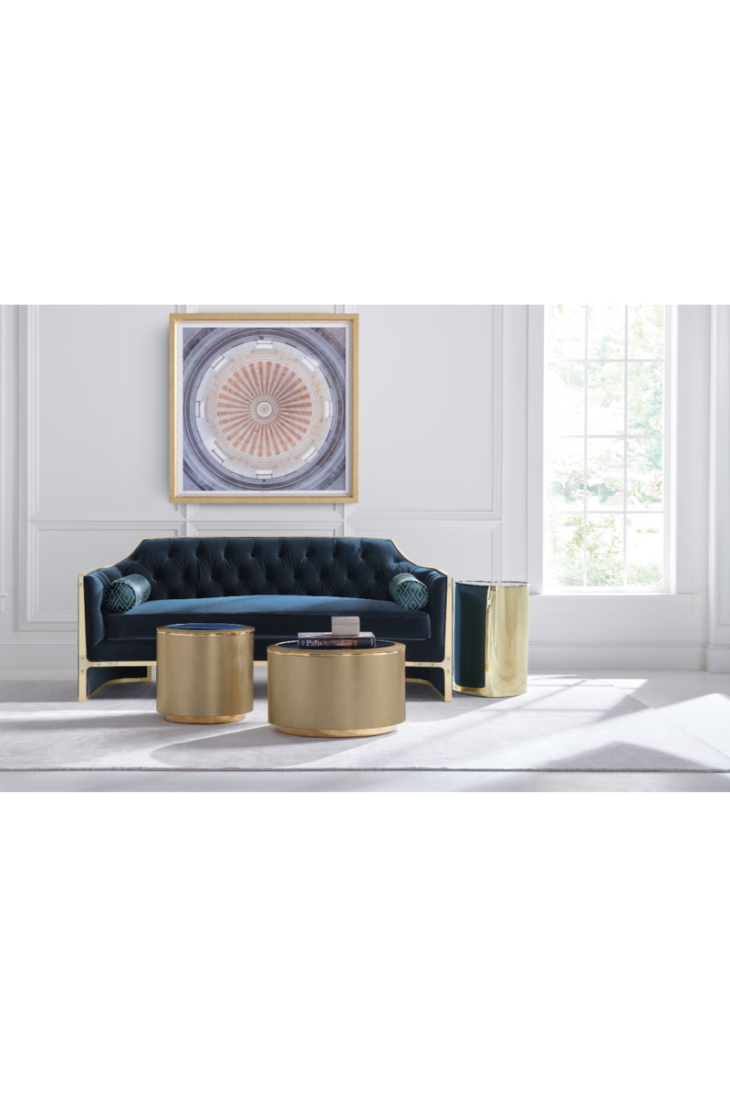 Cylindrical Gold Side Table | Caracole All Around | Oroatrade.com