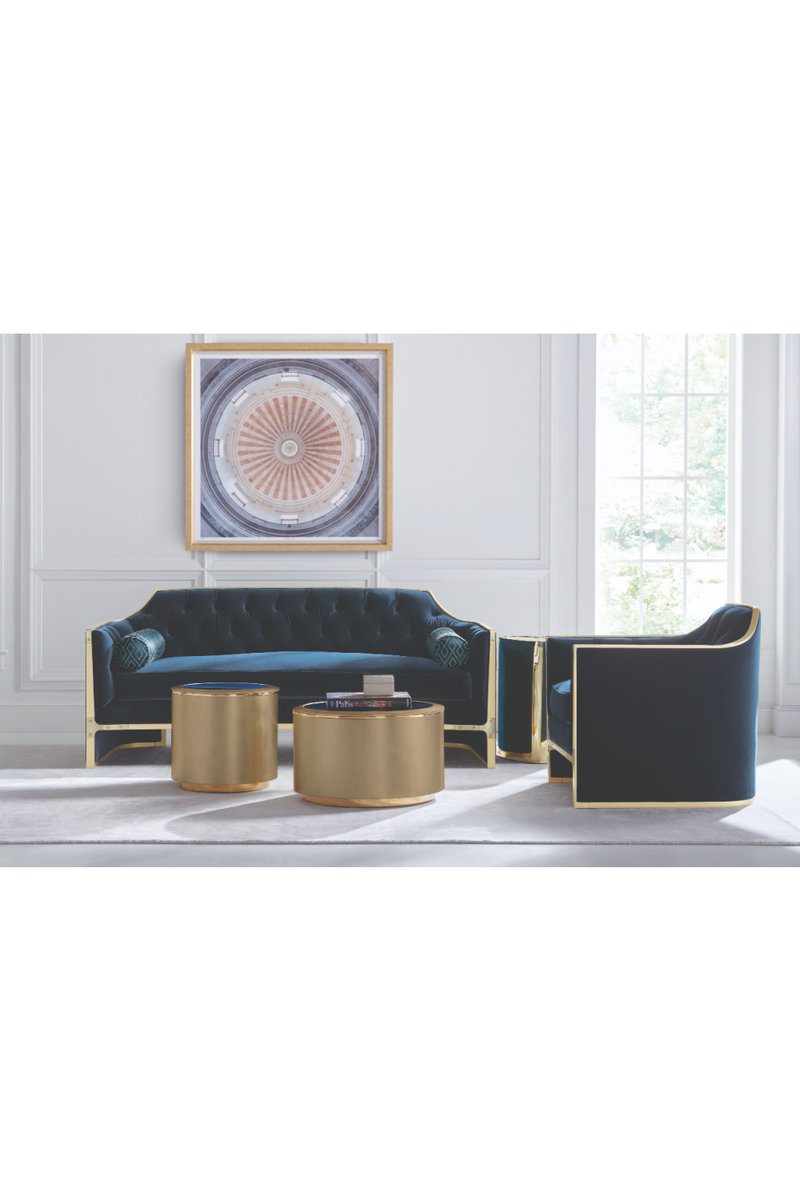 Gold Round Coffee Table | Caracole Circle In Time | Oroatrade.com