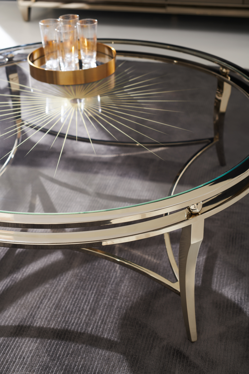 Round Glass Cocktail Table | Caracole A Star Is Born | Oroatrade.com