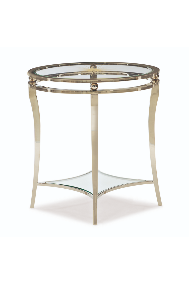 Starburst Patterned Side Table | Caracole Rising Star | Oroatrade.com