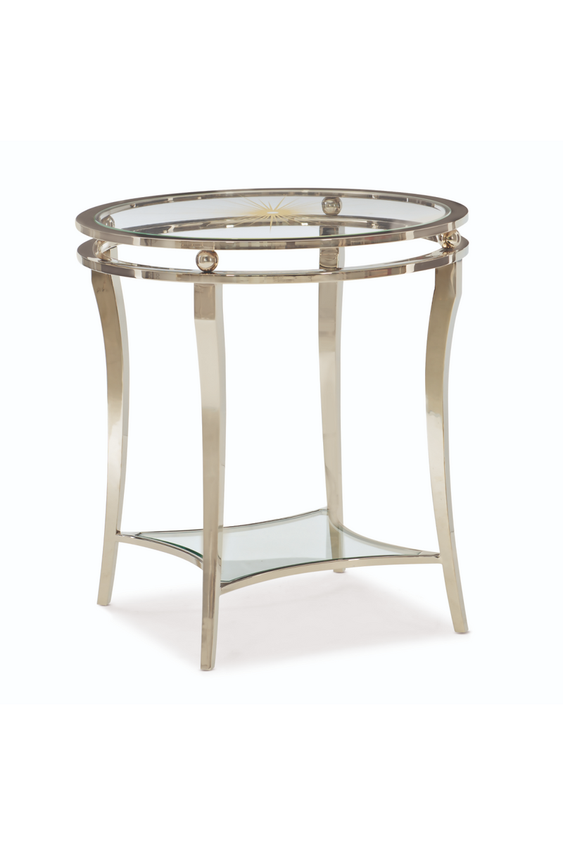 Starburst Patterned Side Table | Caracole Rising Star | Oroatrade.com