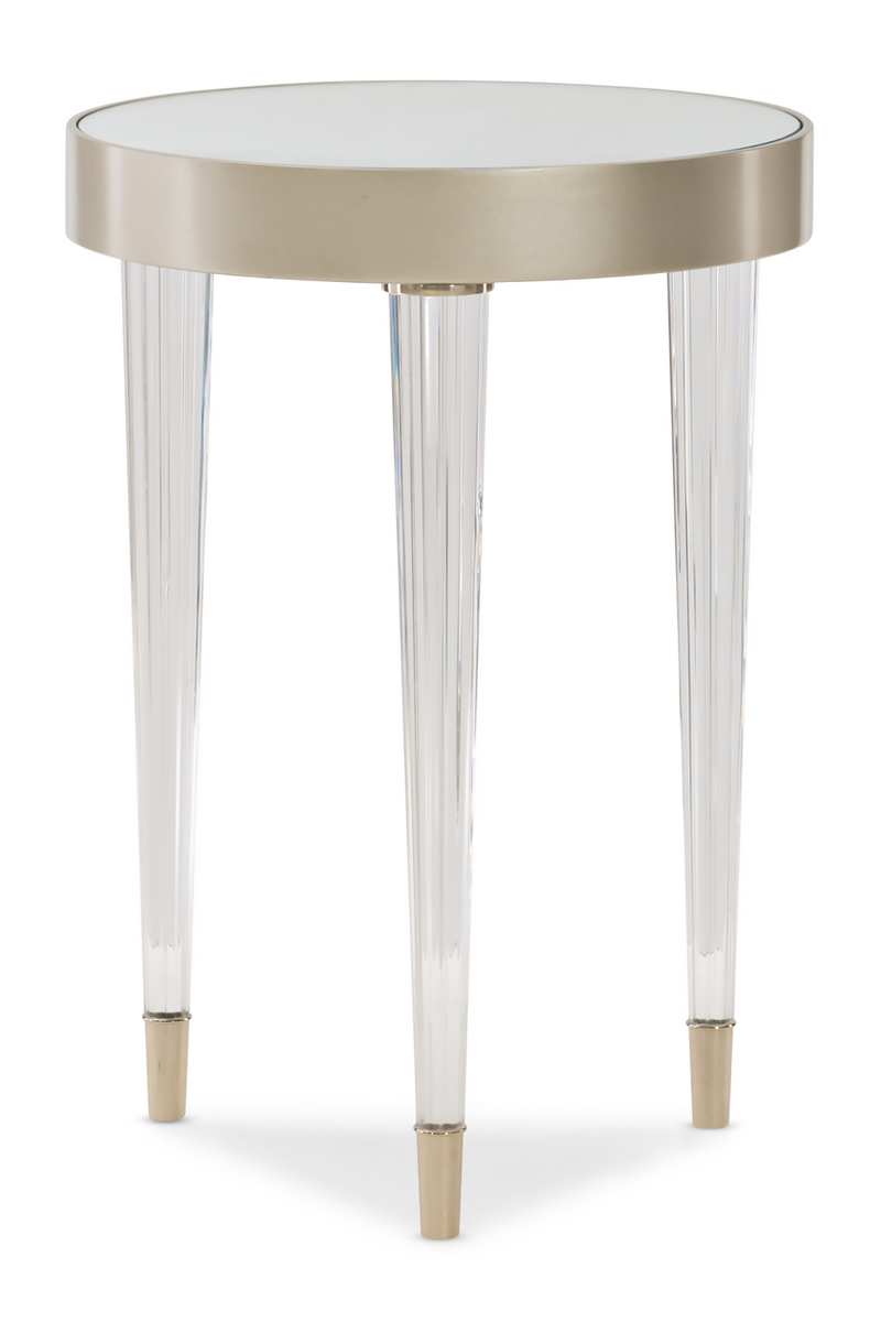 Round Mirrored End Table | Caracole Tri Me | Oroatrade.com