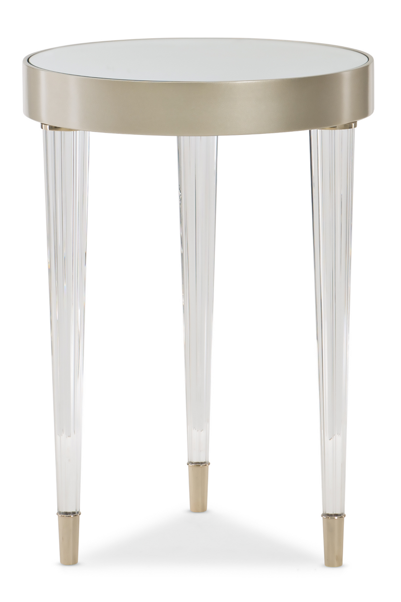 Round Mirrored End Table | Caracole Tri Me | Oroatrade.com