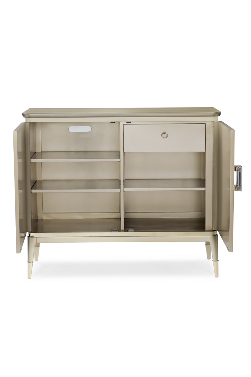 Leaf Patterned Taupe Sideboard | Caracole A Shimmer Of Light | Oroatrade.com