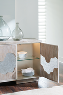 Cast Glass Accented Sideboard | Caracole Go With The Flow | Oroatrade.com