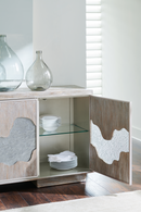 Cast Glass Accented Sideboard | Caracole Go With The Flow | Oroatrade.com