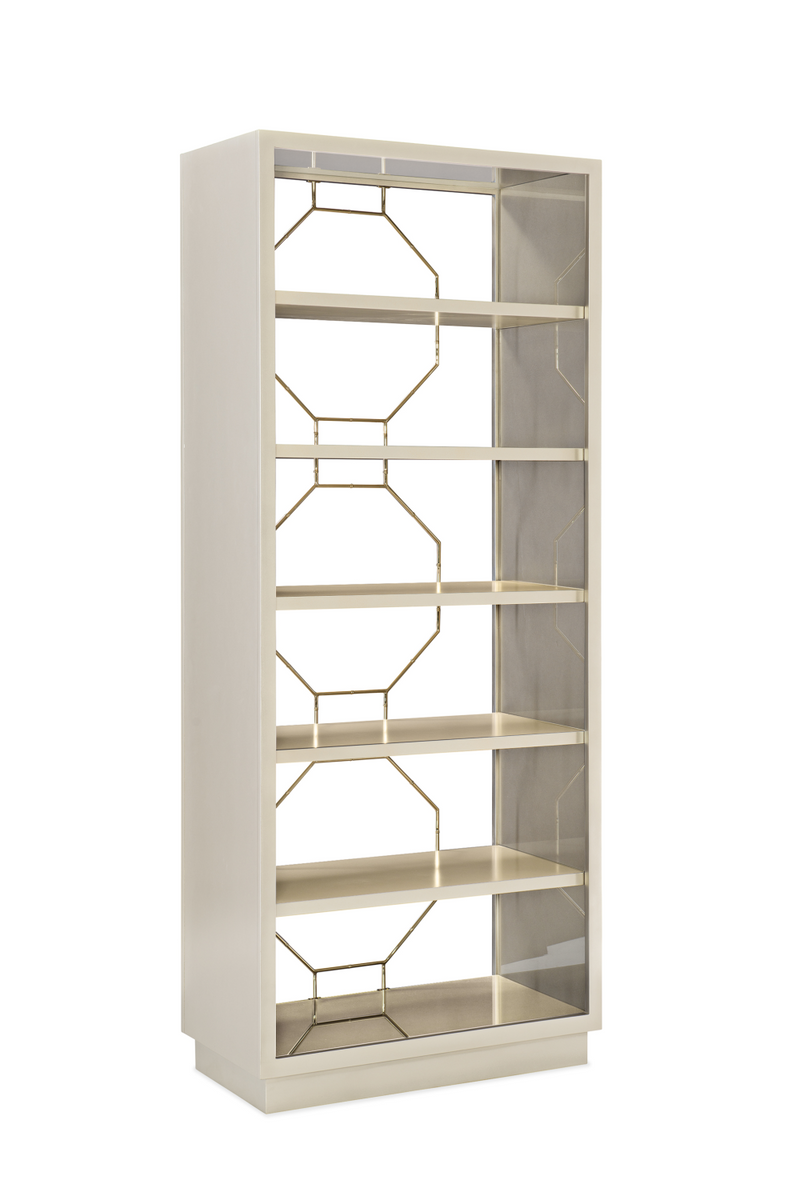 Taupe Metallic Modern Shelf | Caracole Going Up | Oroatrade.com