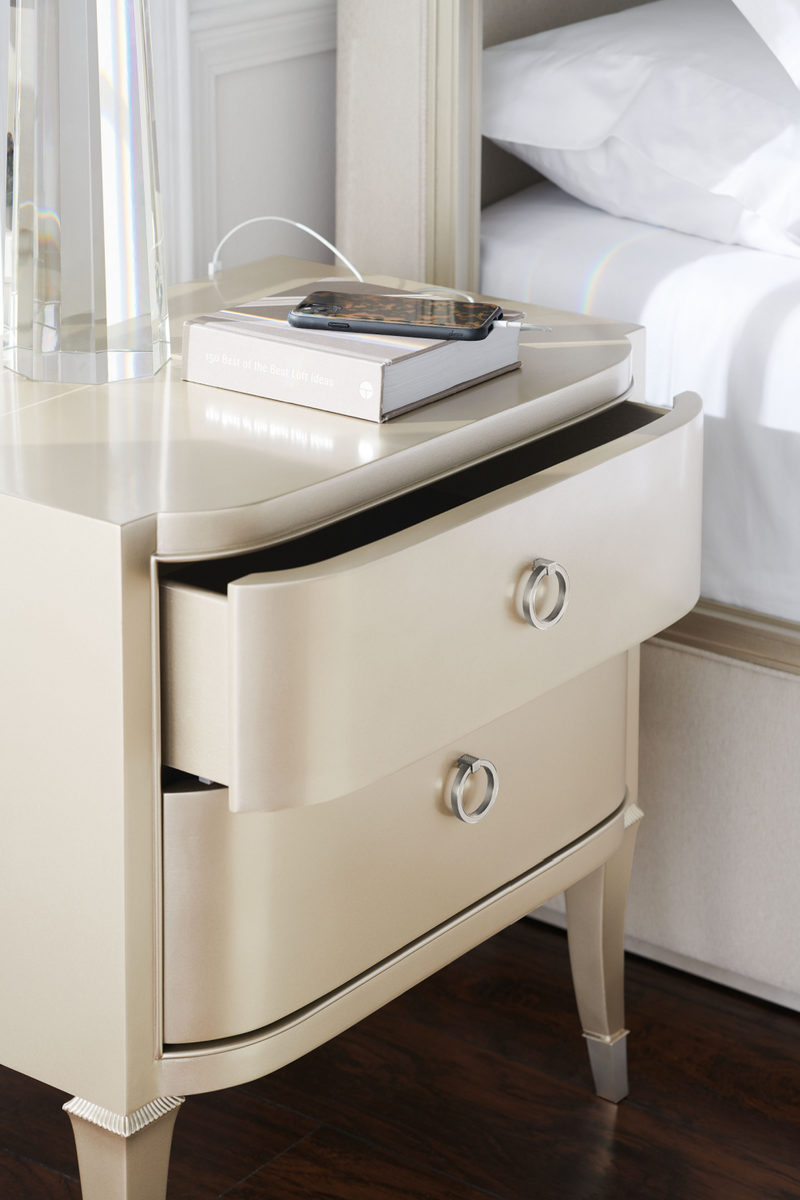 Soft Silver 2-Drawer Nightstand | Caracole Significant Other | Oroatrade.com
