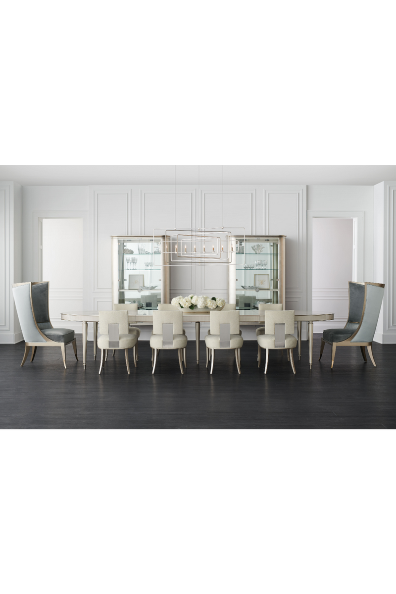 Oval Silver Dining Table | Caracole The Source | Oroatrade.com