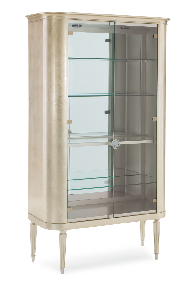 Silver Leaf Display Cabinet | Caracole Time To Reflect | Oroatrade.com