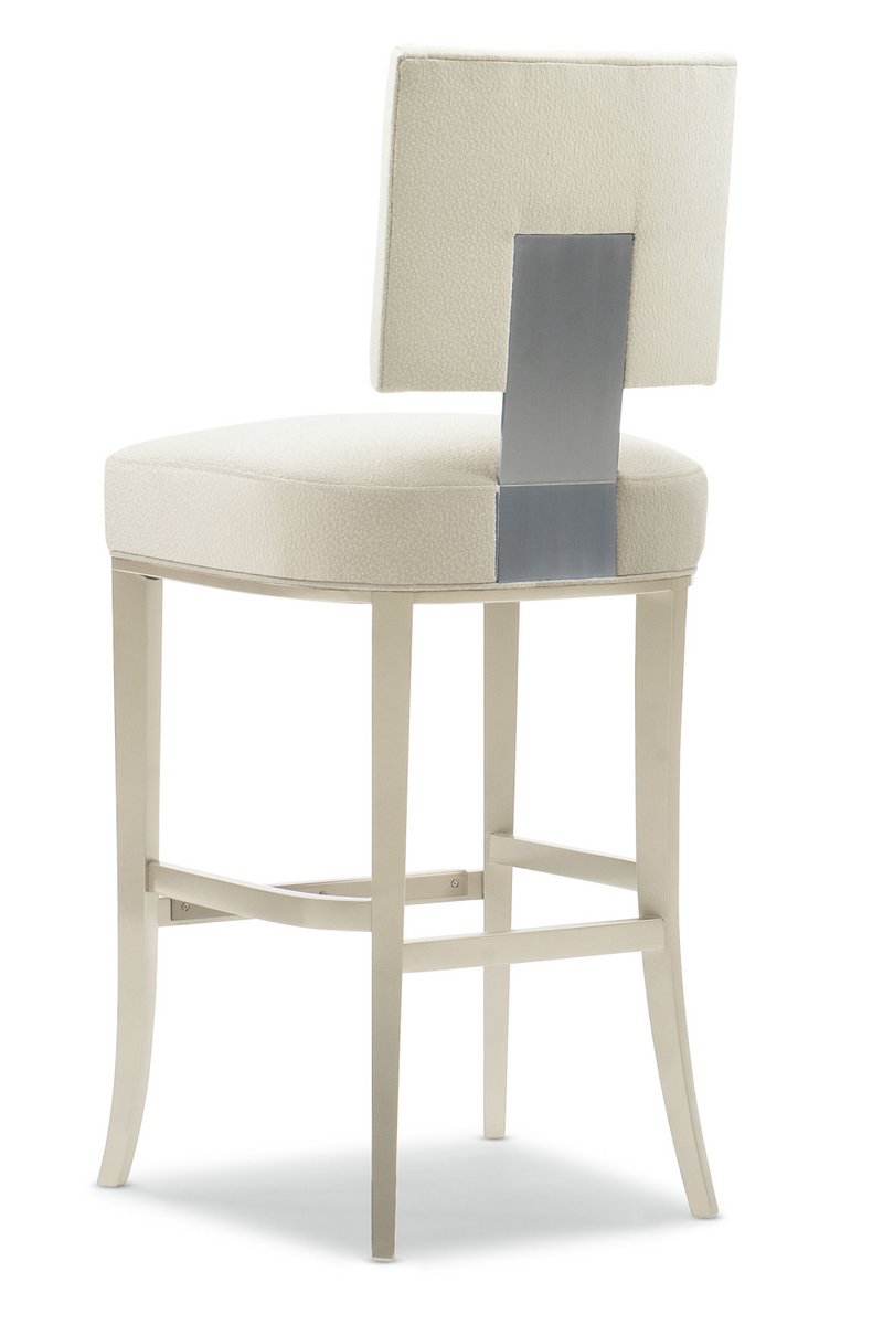 Neutral-Toned Bar Stool | Caracole Reserved Seating | Oroatrade.com