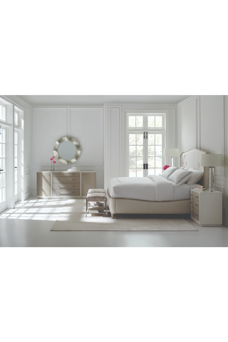 Gray Linen Bed | Caracole Clear The Air | oroatrade.com