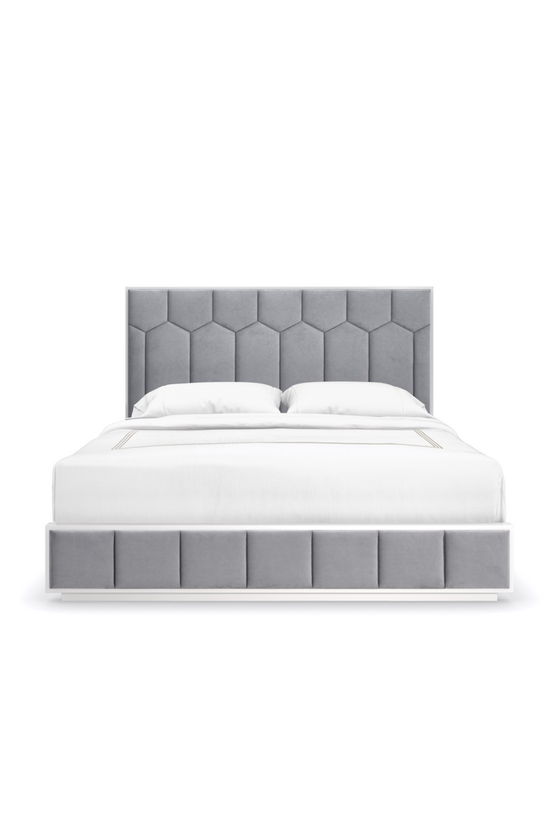 Gray Honeycomb Tufted California King Bed | Caracole Honey I'm Home | Oroatrade.com