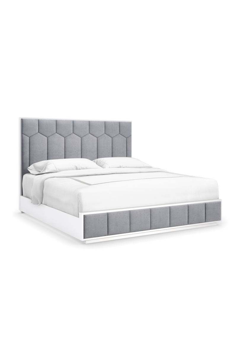 Gray Honeycomb Tufted California King Bed | Caracole Honey I'm Home | Oroatrade.com